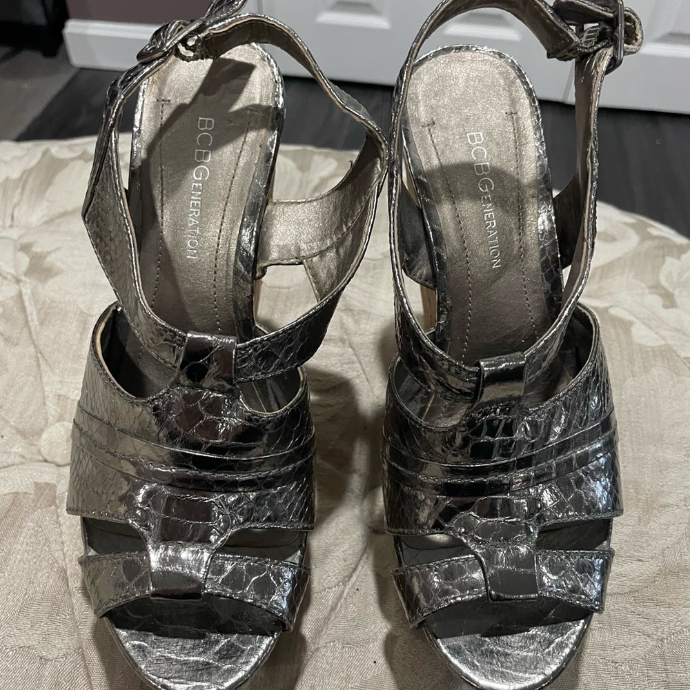 Bcbgeneration Silver Women's Sandals - image 1